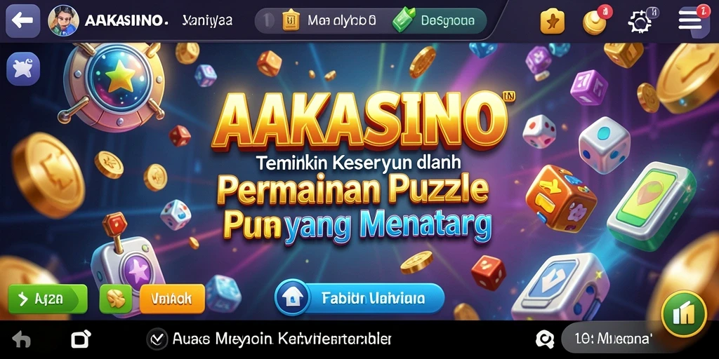 Tampilan menarik dari gameplay AAKASINO dengan berbagai puzzle menantang.