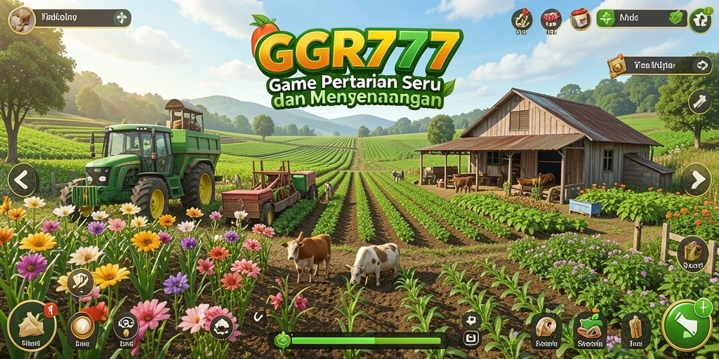 Gambaran gameplay GGR777 yang menampilkan aktivitas pertanian yang seru.