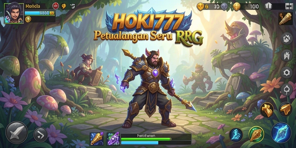 Screenshot gameplay HOKI777 menampilkan petualangan seru di dunia fantasi.