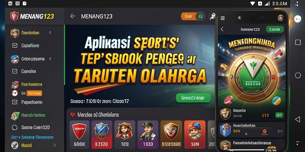Tampilan antarmuka aplikasi MENANG123 yang menarik dalam taruhan olahraga.