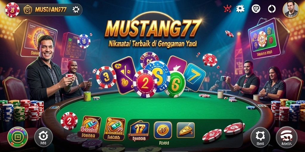 Screenshot gameplay MUSTANG77 menampilkan suasana kasino yang mengasyikkan.