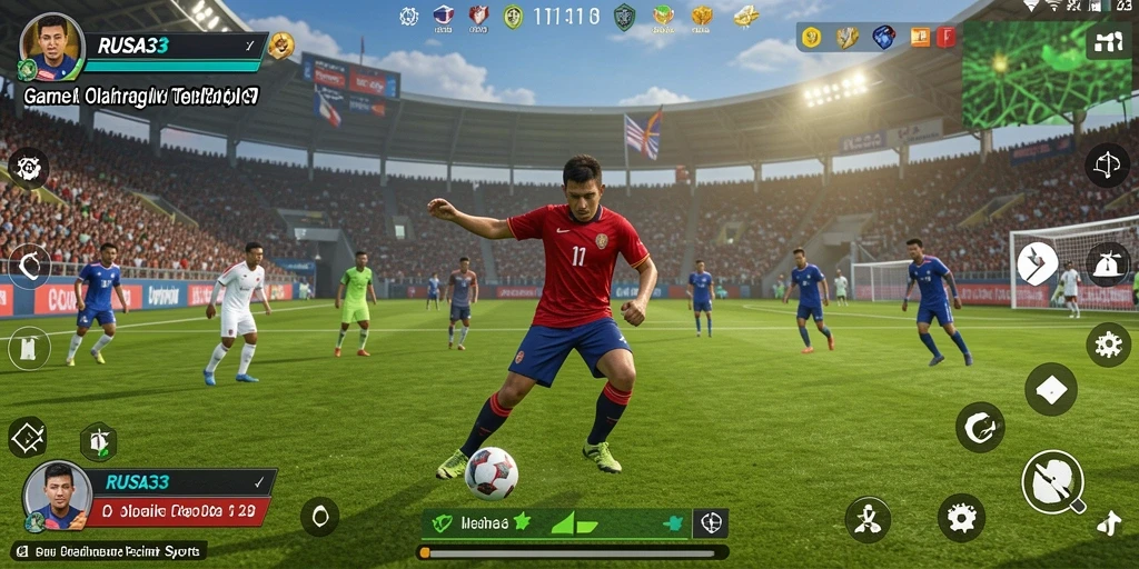 Screenshot gameplay RUSA33 menampilkan aksi seru dalam berbagai olahraga.