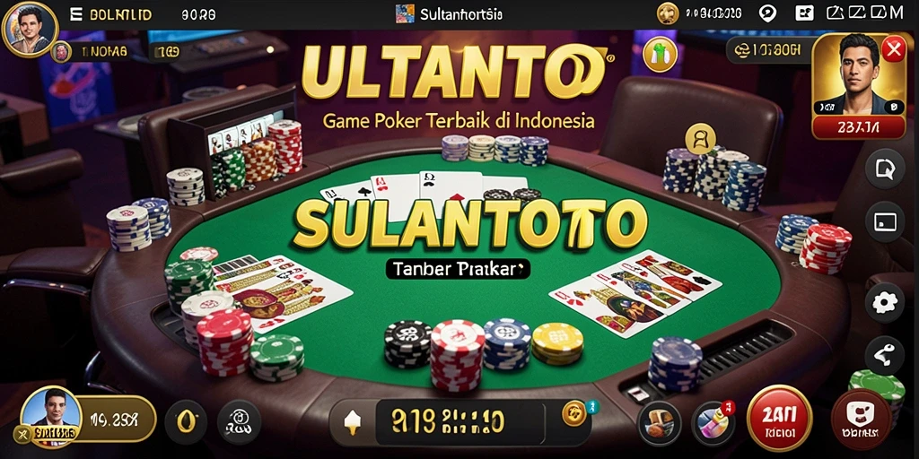 Tampilan menarik dari gameplay poker di SULTANTOTO.