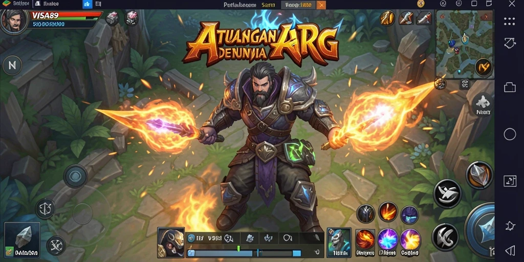 Tangkapan layar dari gameplay ARPG yang mendebarkan di VISA89.