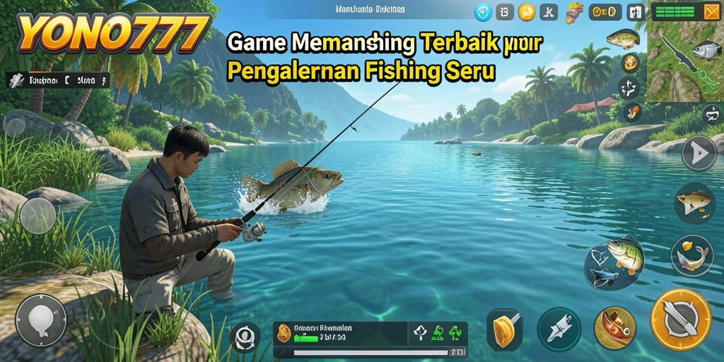 Screenshot gameplay YONO777 menampilkan aksi memancing yang seru.