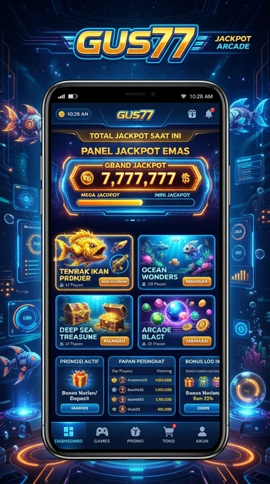 Tampilan antarmuka pengguna gus77 yang intuitif.